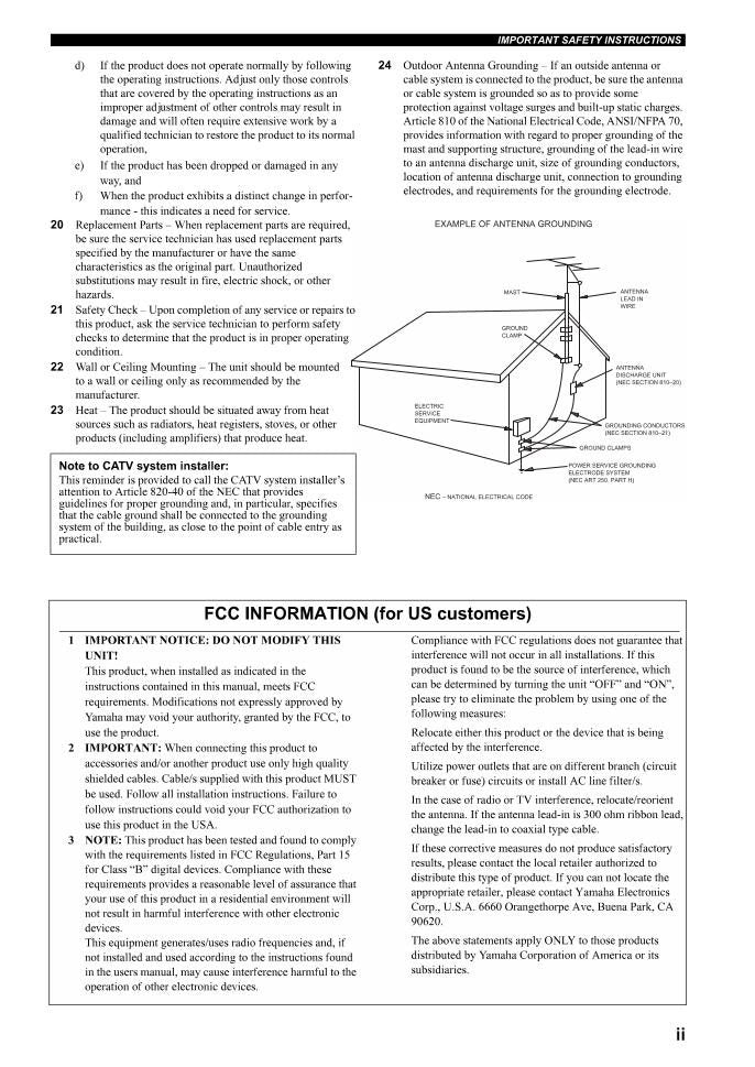 Yamaha HTR5835 Home Theater System Operating Manual