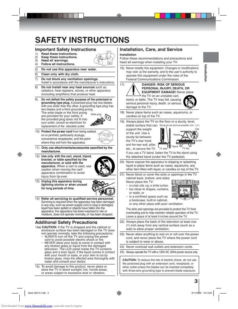 Toshiba 15DLV77 TV/DVD Combo Operating Manual