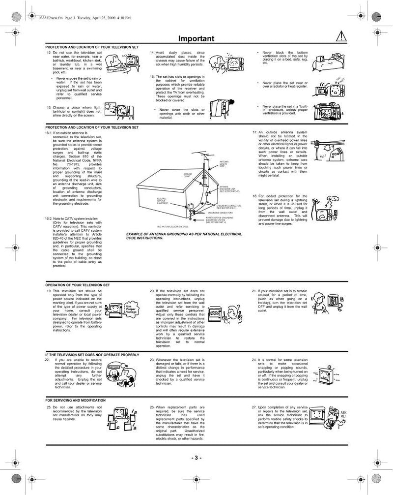 Hitachi 27 GX 01B TV Operating Manual