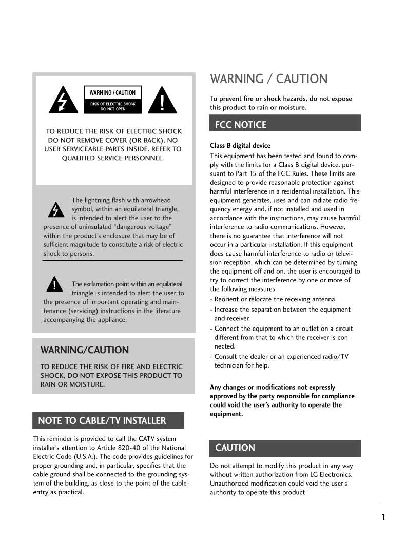 LG 47 LA 6900UD 55 6205UA 60 7400UA TV Operating Manual