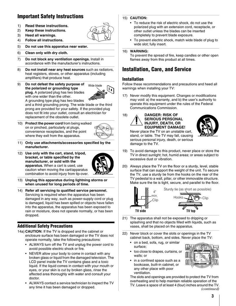 Toshiba 26HL67 32HL67 32HL67US TV Operating Manual
