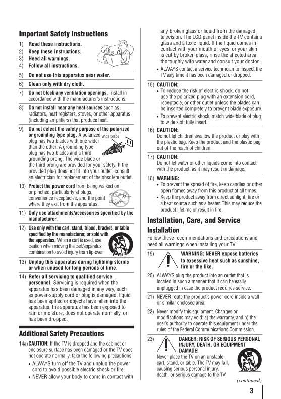 Toshiba 32E200U 37E200U 40E200U TV Operating Manual