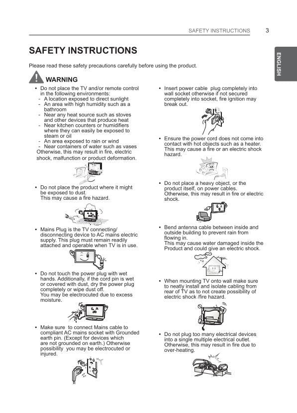 LG 47 LA 7400 TV Operating Manual