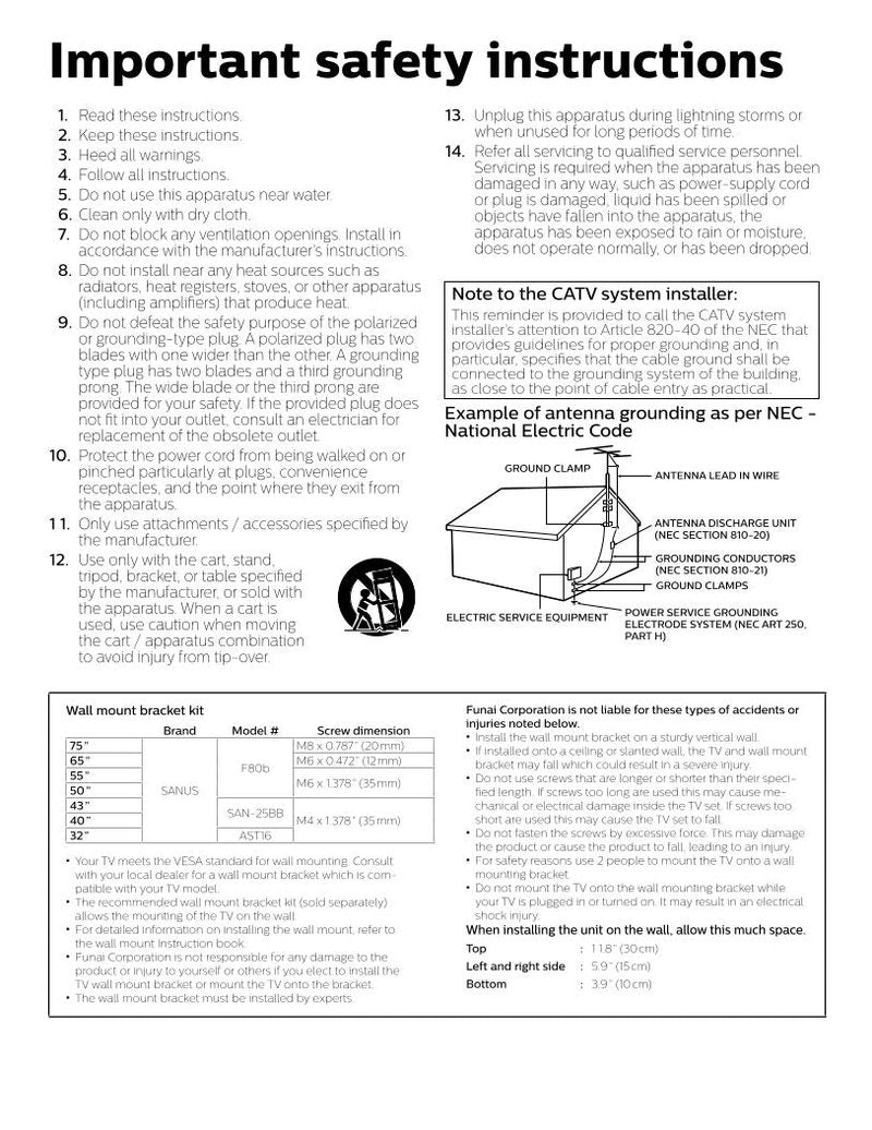 Philips 50PFL4662/F7 TV Operating Manual