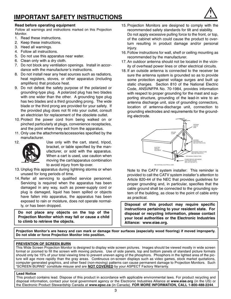 Hitachi 51 M 200 200A 65 TV Operating Manual
