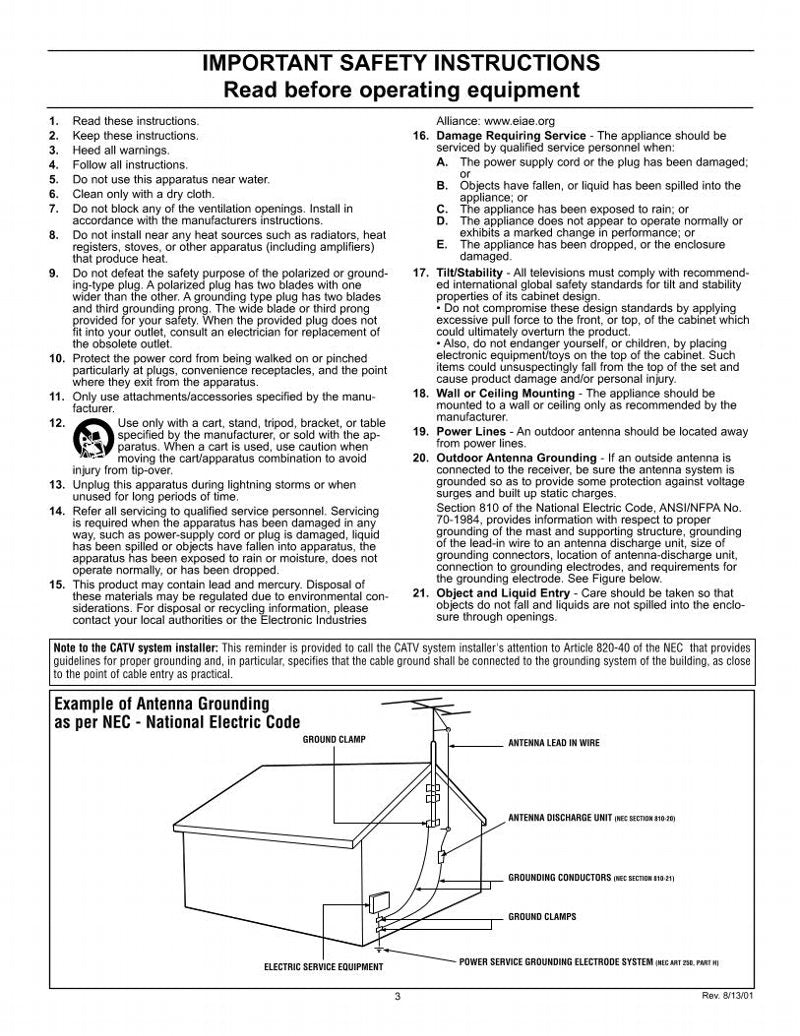 Philips 51PP9303H 51PW9303 TV Operating Manual