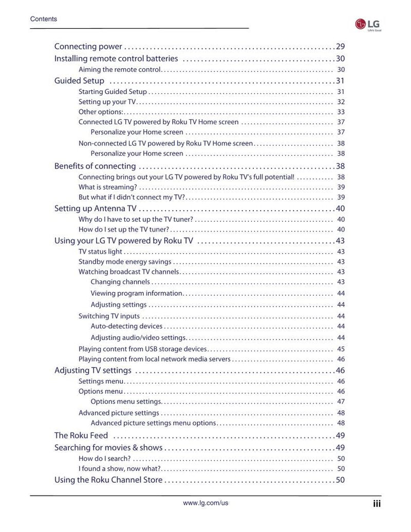 LG 55 LF 5700 5700-UA 65 TV Operating Manual