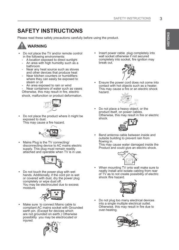 LG 60 LA 8600 TV Operating Manual