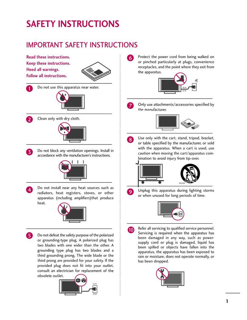 LG 60 PS 11UA TV Operating Manual