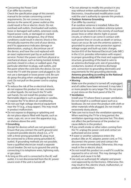 LG 55 SJ 8000-UA 800A-UB 8500-UB TV Operating Manual