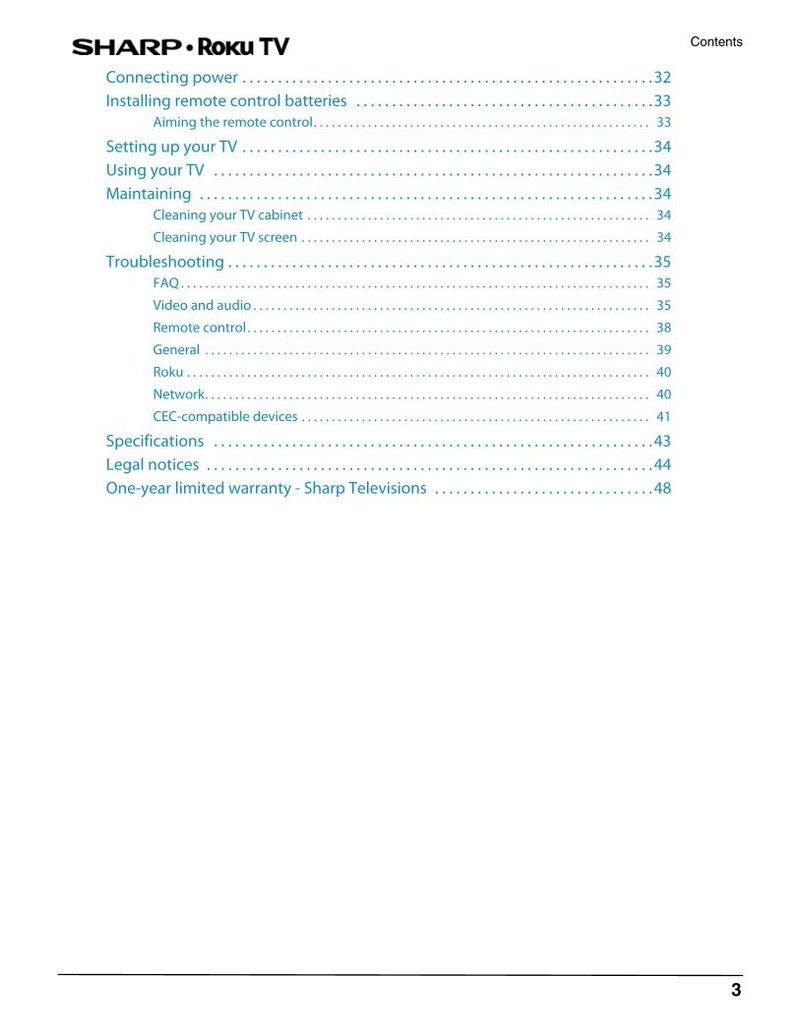 Sharp LC-24LB601U TV Operating Manual