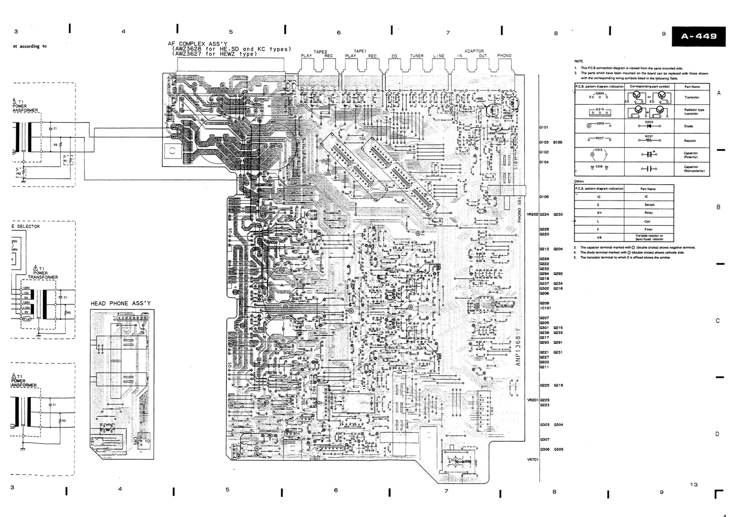 Pioneer A-339, A-339-S, A-449 & A-449S Amplifier Service Manual (Pages: 58)