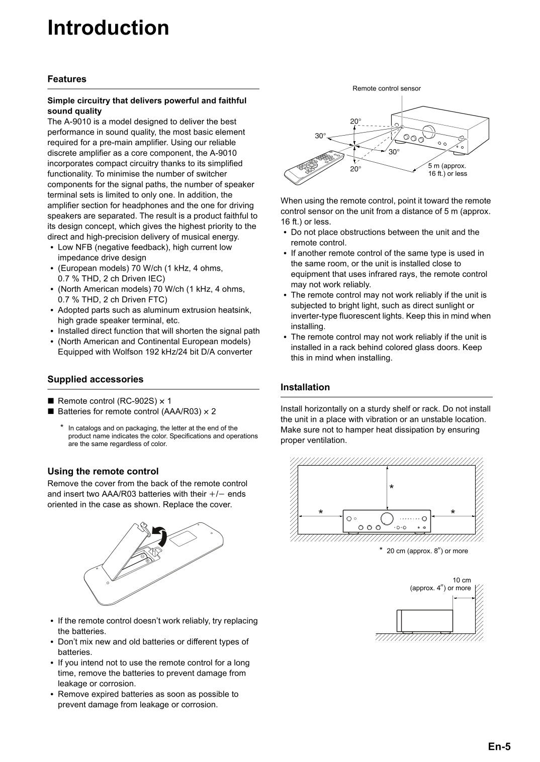 Onkyo A-9010 Amplifier Owner's/ User Manual (Pages: 16)