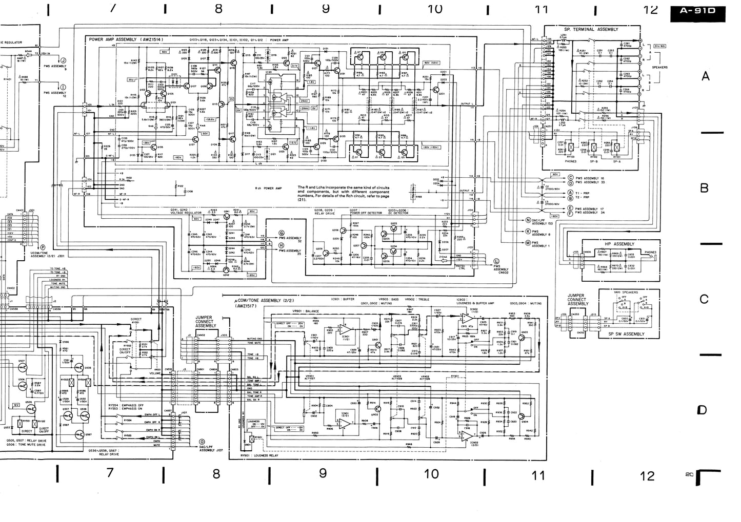 Pioneer A-91D Stereo Amplifier Service Manual (Pages: 39)