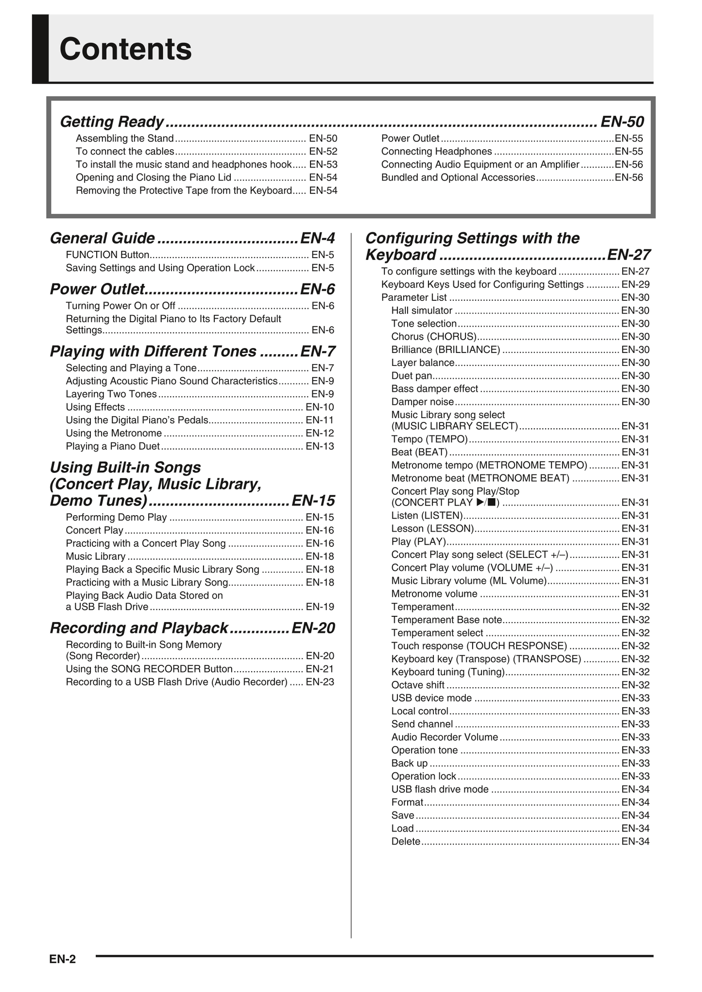 Casio AP-460 Keyboard Piano Owner's/ User Manual (Pages: 66)