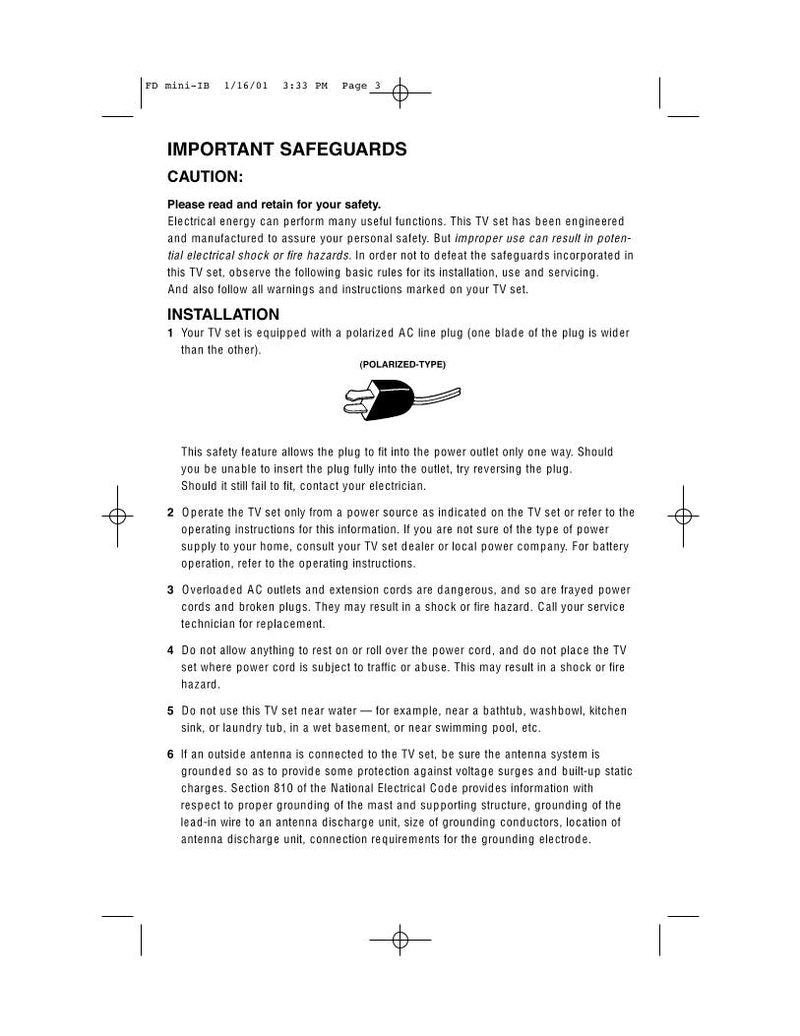JVC AV20 D 202 AV27230 AV27 TV Operating Manual