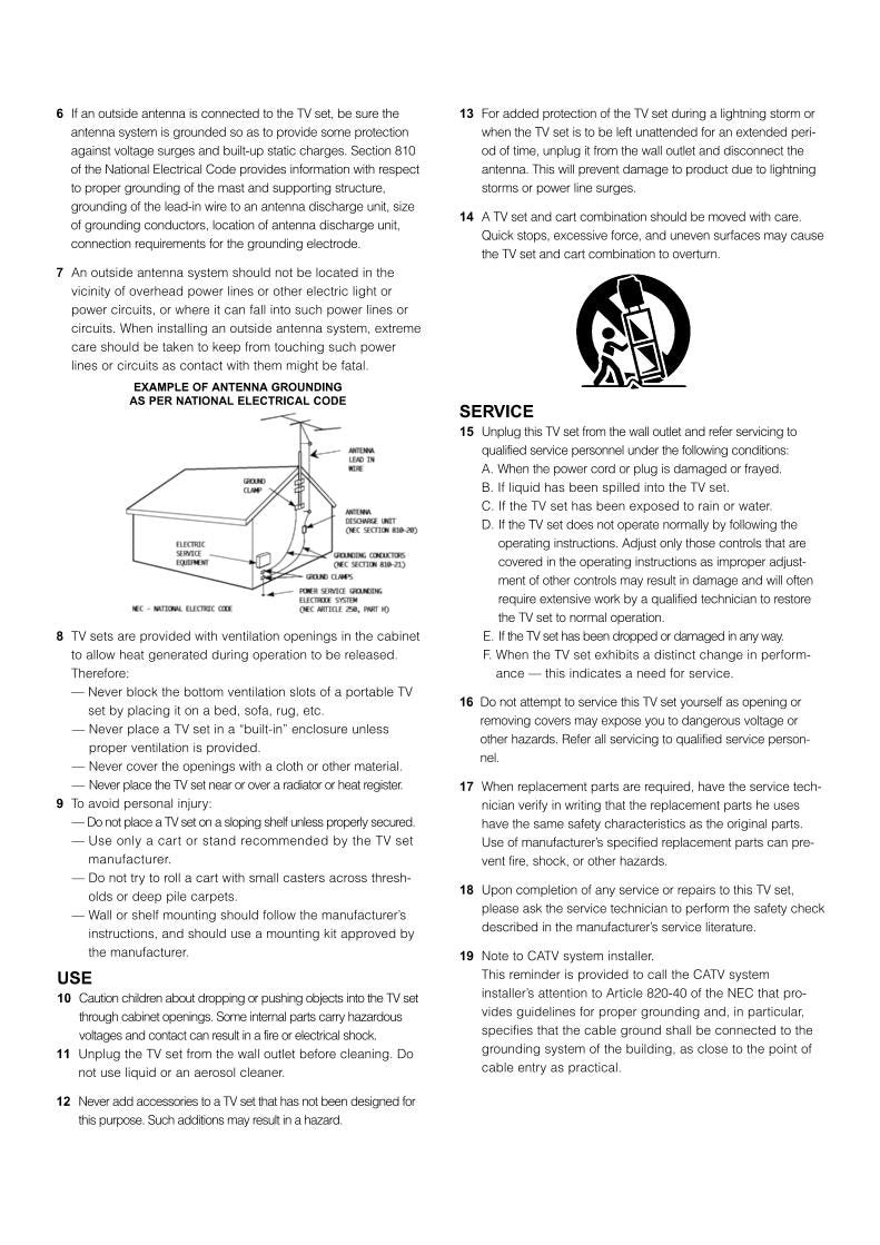 JVC AV61 S 902 TV Operating Manual
