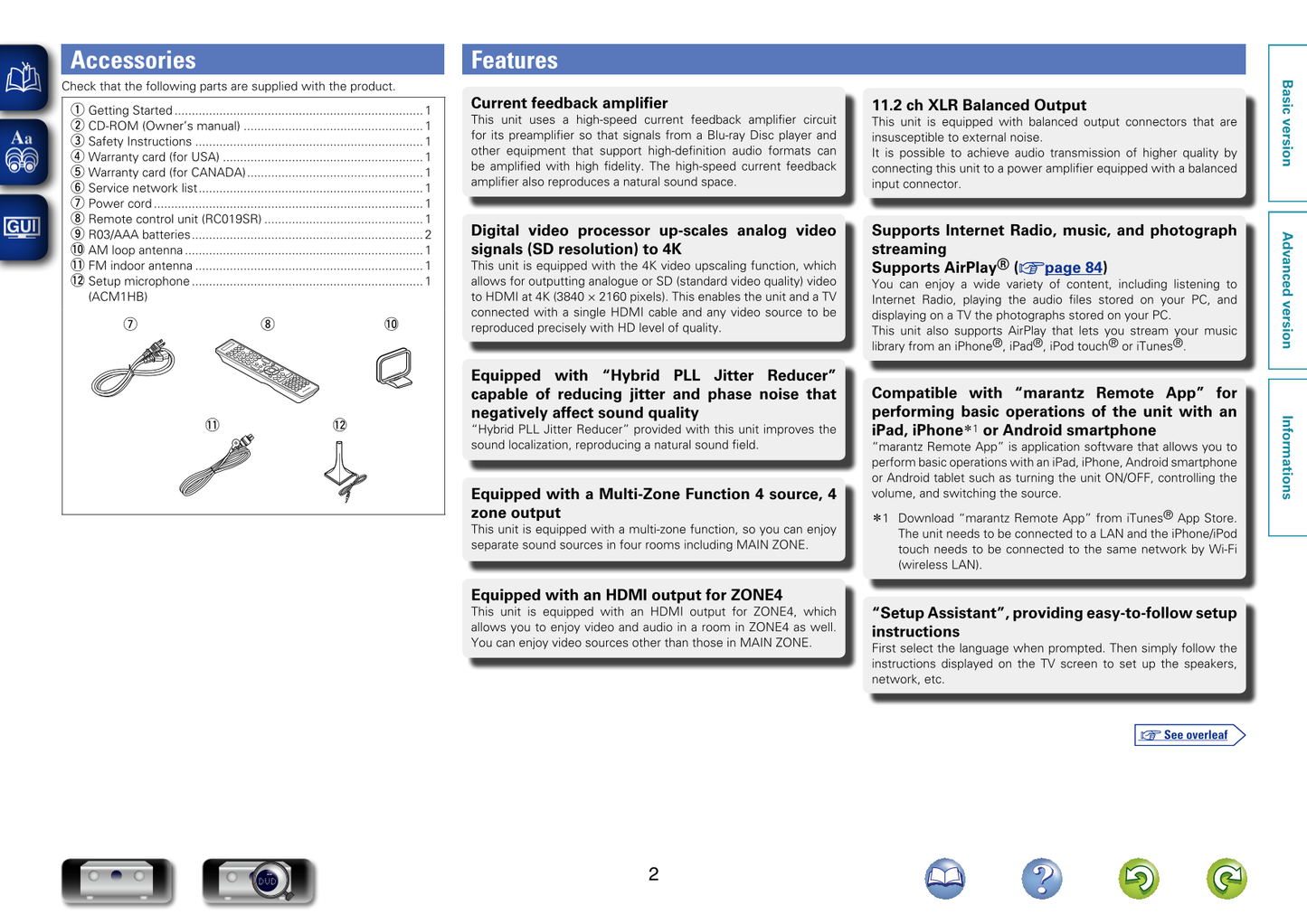Marantz AV8801 Amplifier Owner/ User Manual (Pages: 199)