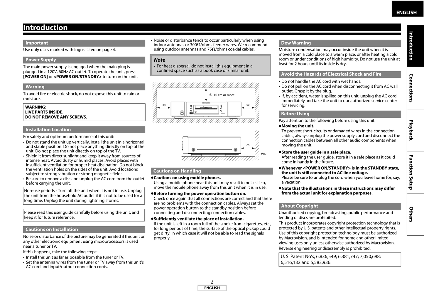 Marantz BD7004 Blu-Ray/ DVD Player Owner/ User Manual (Pages: 53)