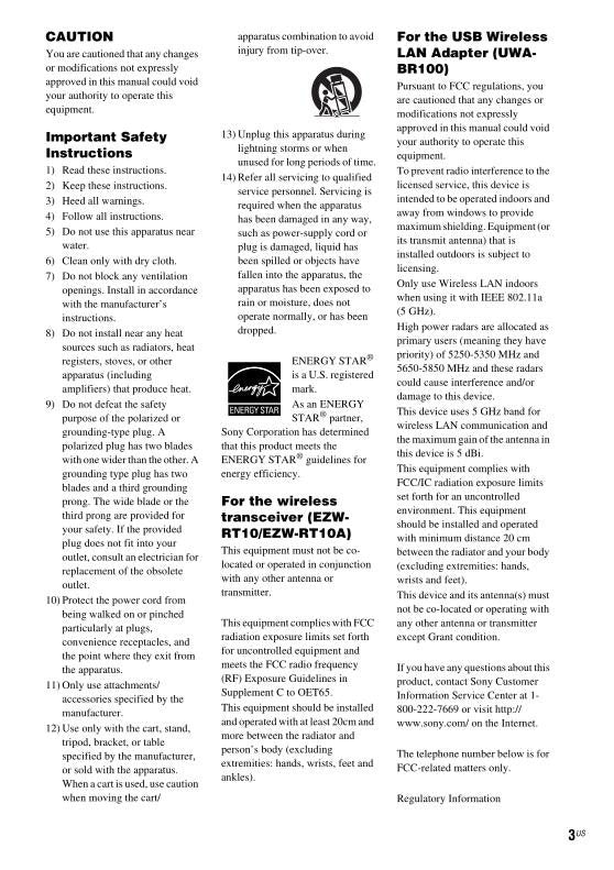 Sony BDVE770 W Audio/Video Receiver Operating Manual