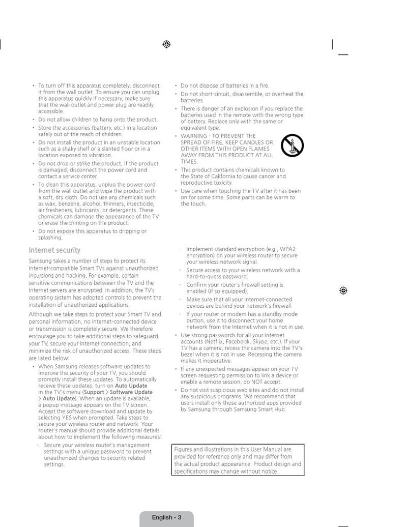 Samsung UN32J5500AFXZA UN32J550D UN32J550DAFXZA TV Operating Manual