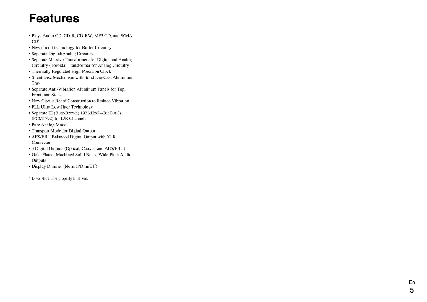 Onkyo C-7000R CD Player Owner's/ User Manual (Pages: 36)