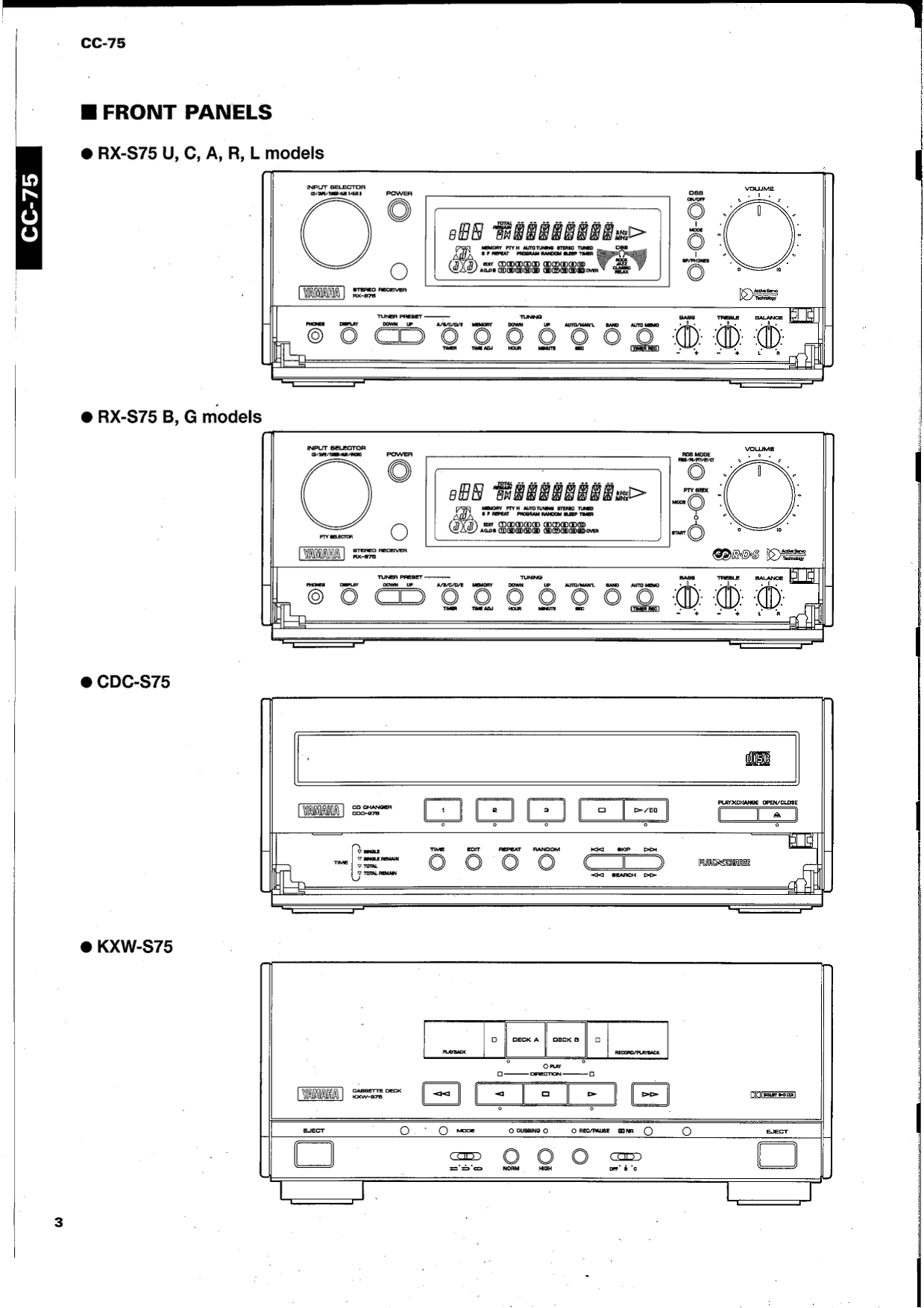 Yamaha CC-75 Audio System Service Manual (Pages: 104)