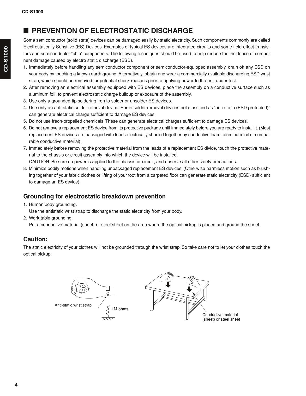 Yamaha CDR-S1000 CD Player Service Manual (Pages: 48)