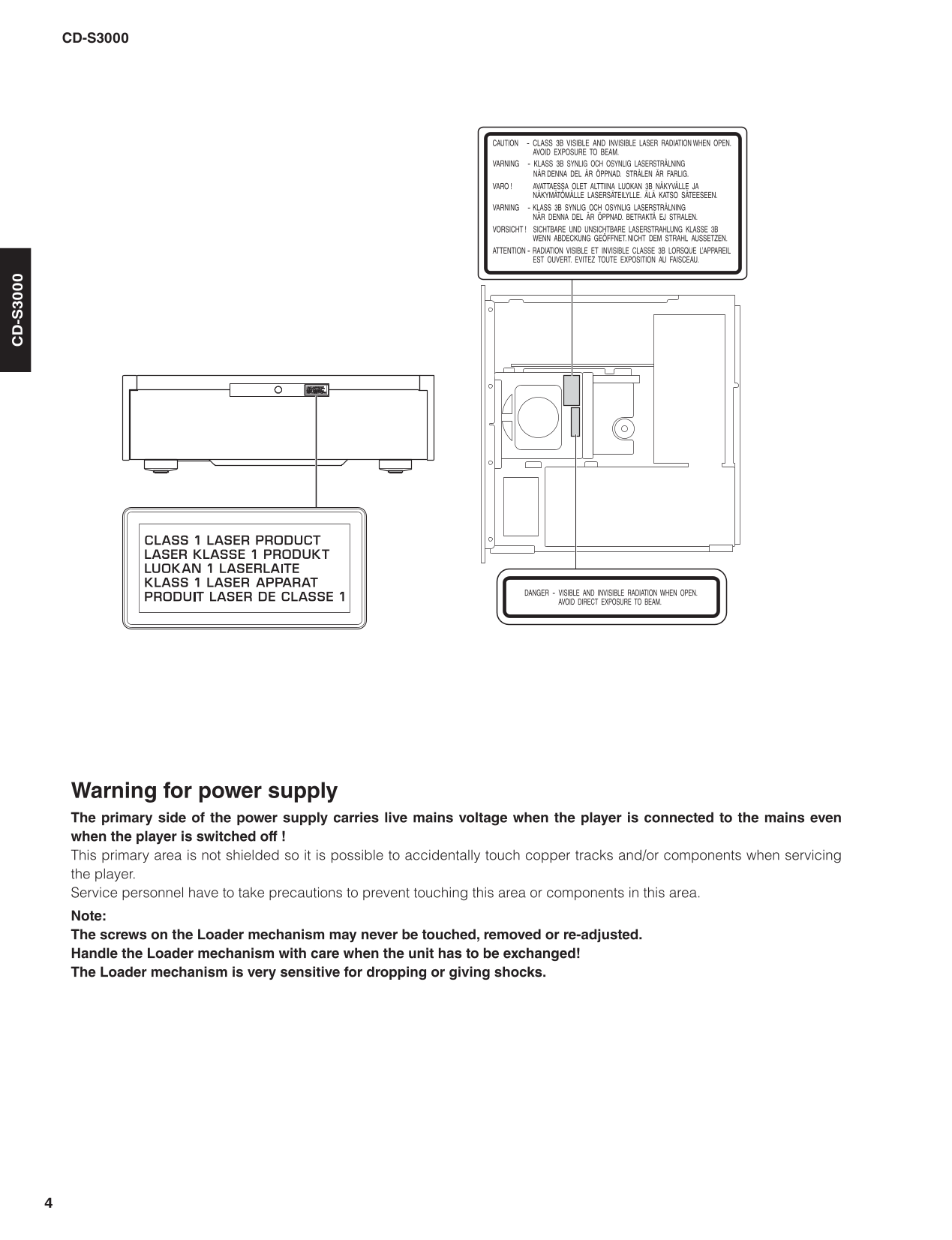 Yamaha CD-S3000 CD Player Service Manual (Pages: 88)