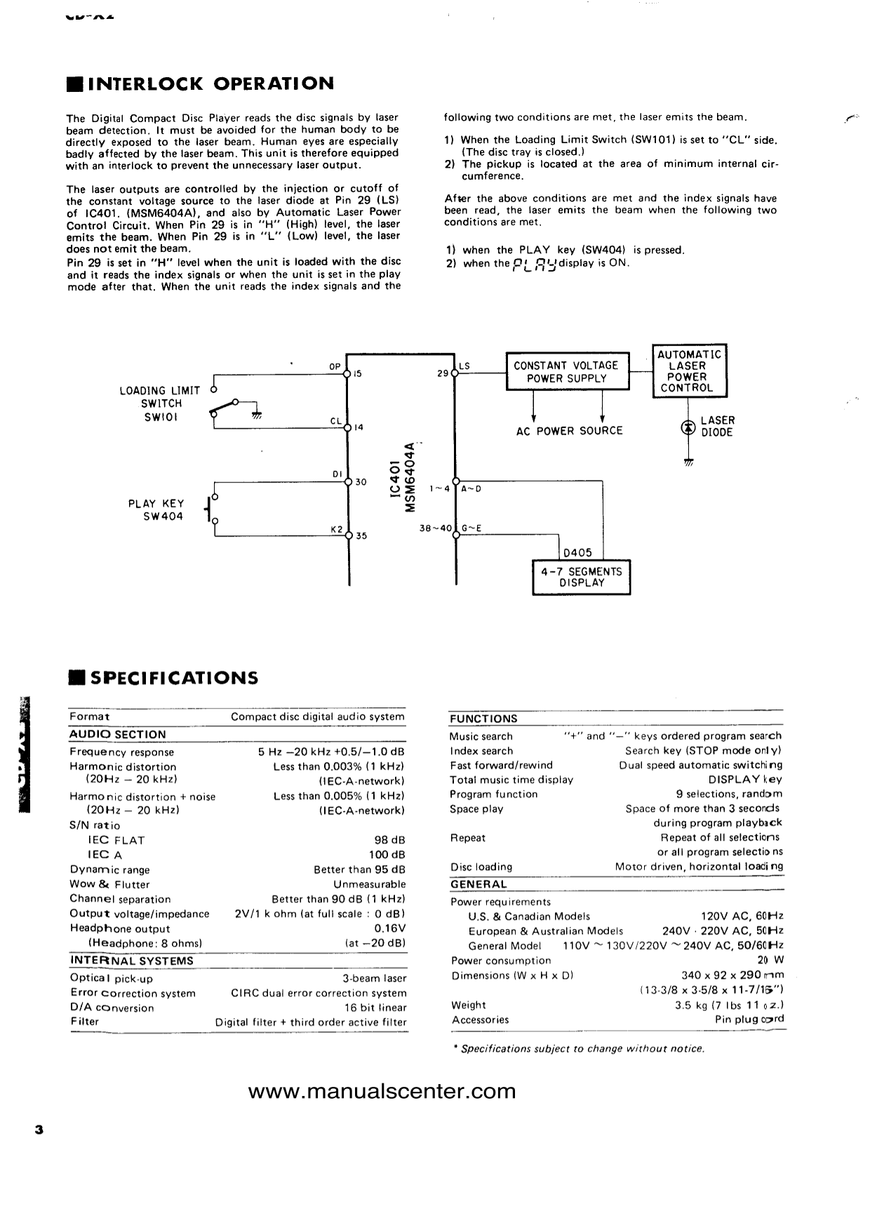 Yamaha CD-X2 CD Player Service Manual (Pages: 40)