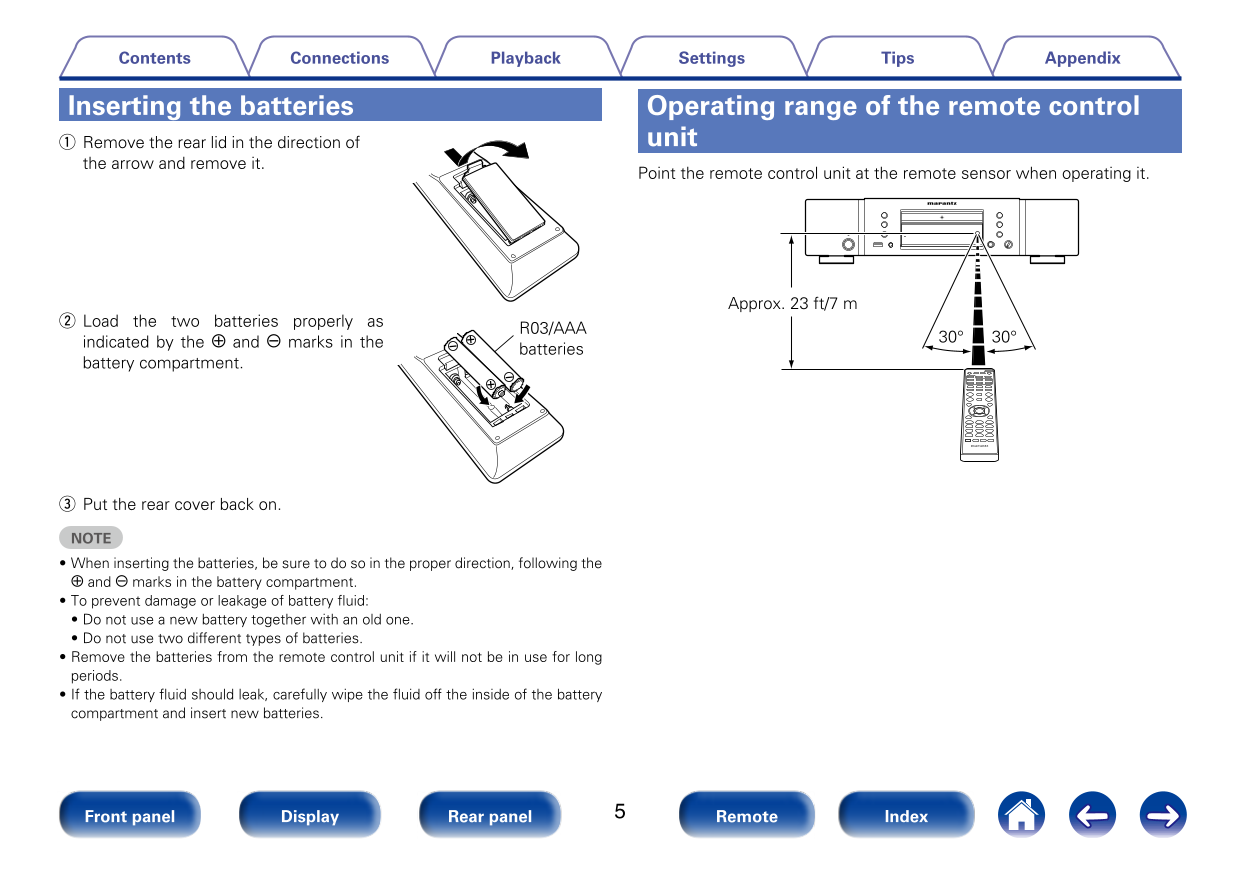 Marantz CD6005 CD Player Owner/ User Manual (Pages: 64)