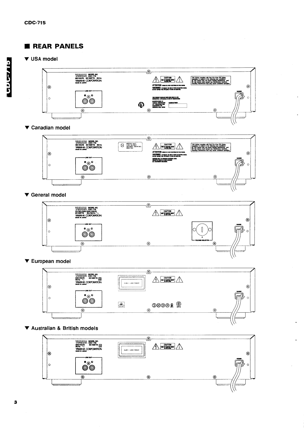Yamaha CDC-715 CD Player Service Manual (Pages: 48)