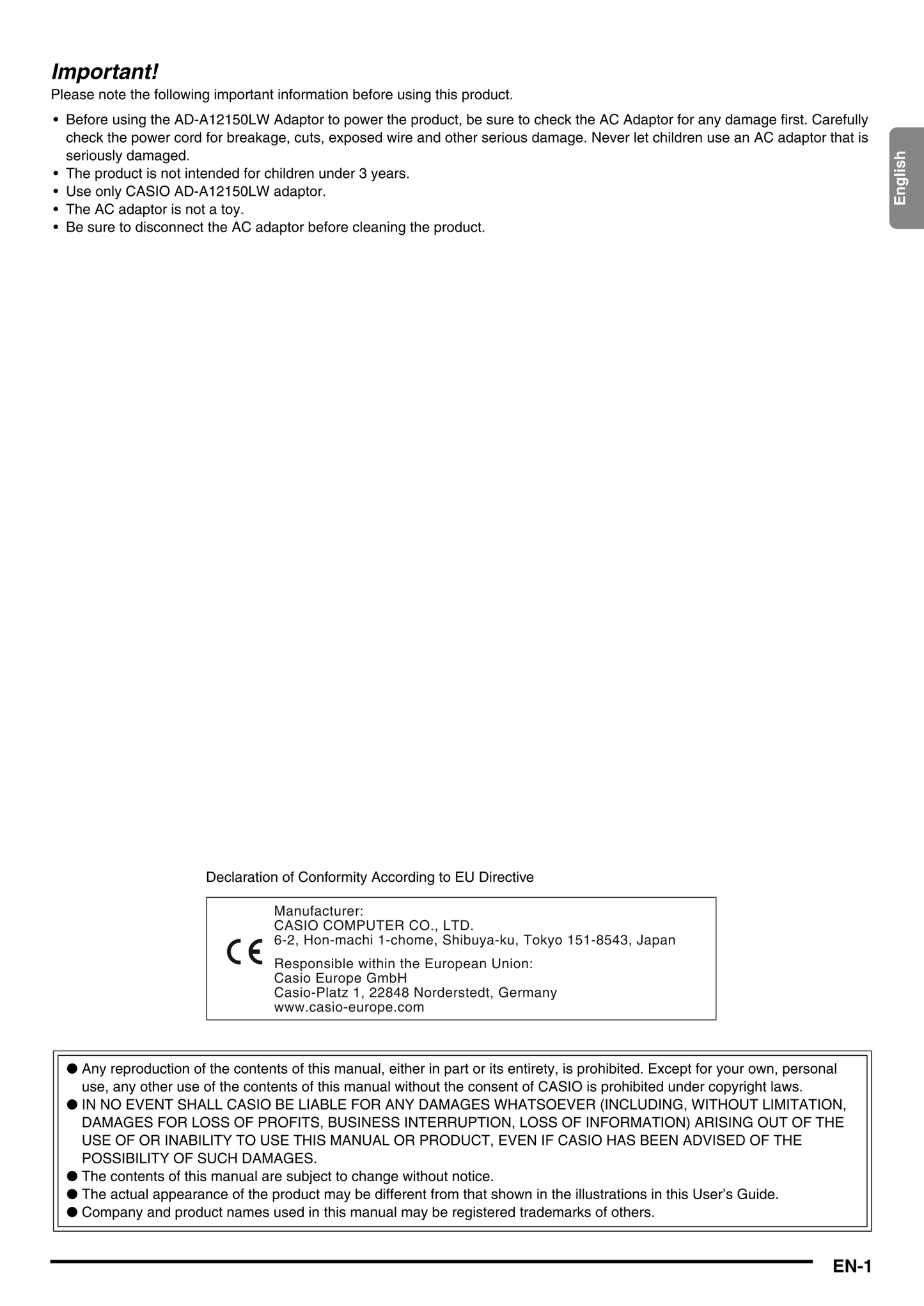 Casio CDP-235R Keyboard Piano Owner's/ User Manual (Pages: 80)