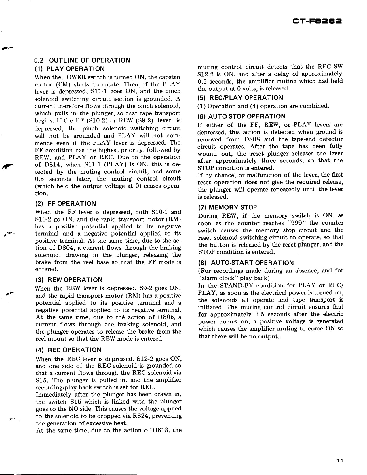 Pioneer CT-F8080 & CT-F8282 Cassette Deck Service Manual (Pages: 92)