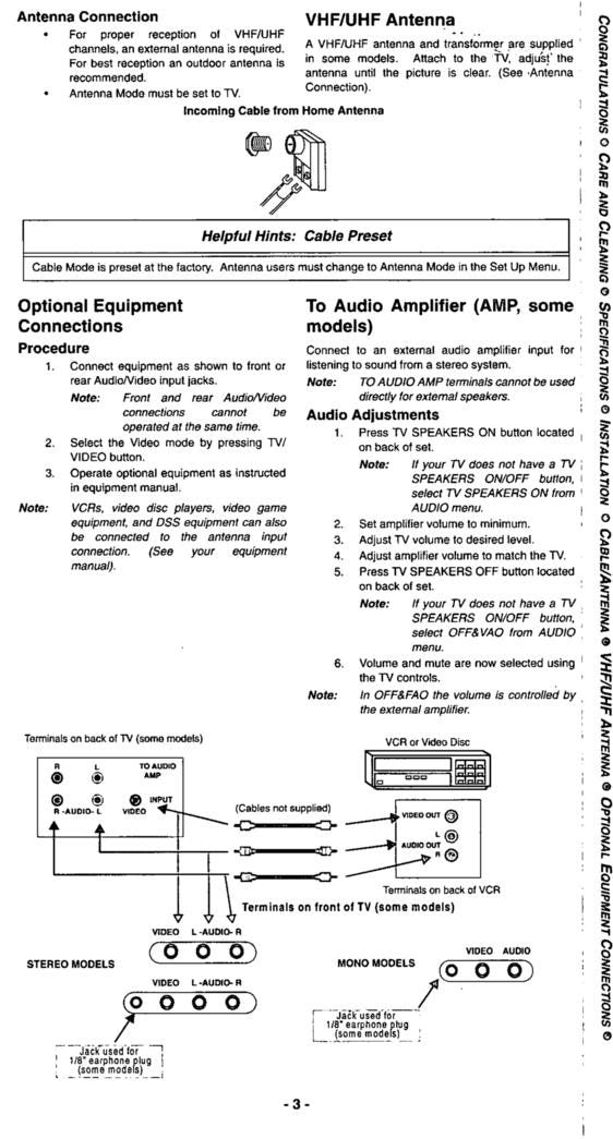 Panasonic CT13R31 CT13R41 CT13R5 TV Operating Manual