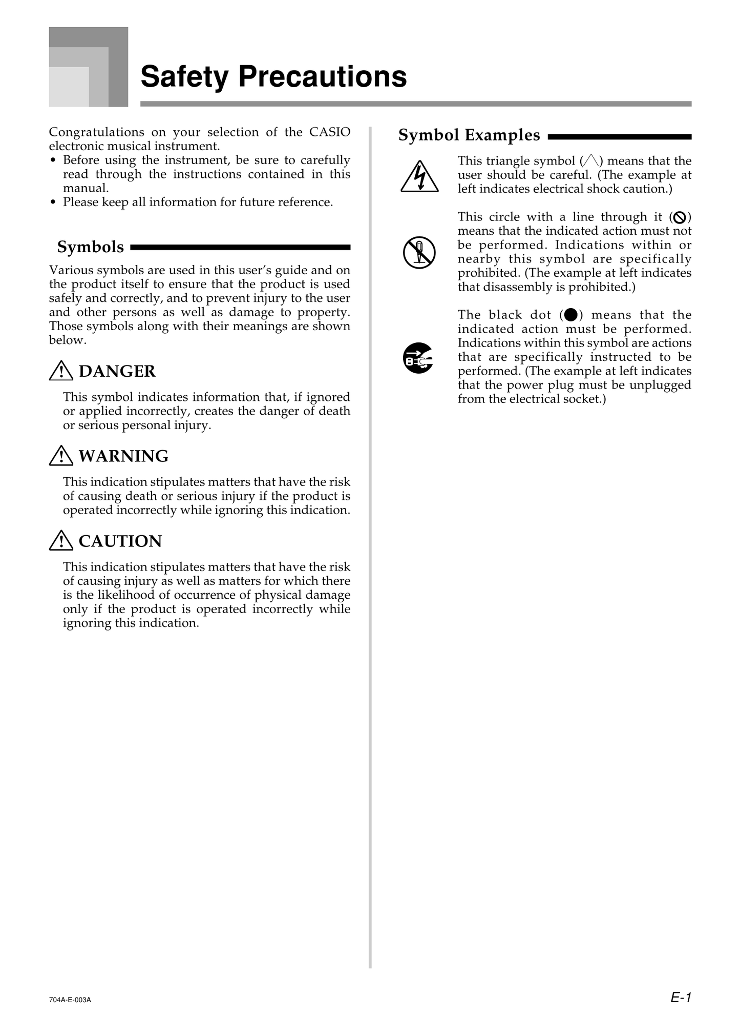 Casio CTK-591 & CTK-593 Keyboard Piano Owner's/ User Manual (Pages: 83)