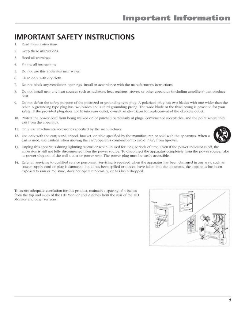 RCA D52W23 D52W23YX1 D52W23YX22 TV Operating Manual