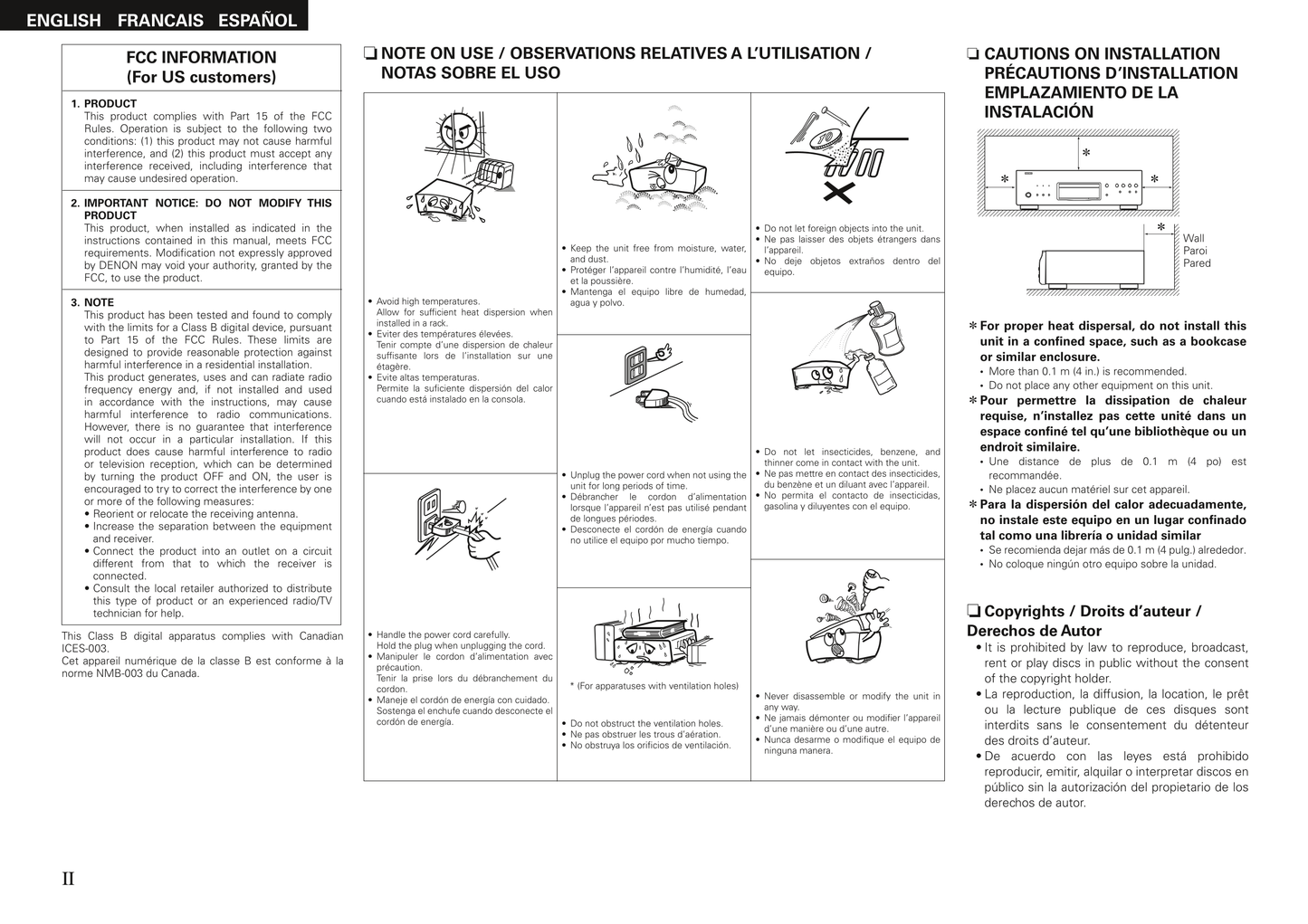 Denon DBP-A100 Blu-Ray/ DVD Player Owner/ User Manual (Pages: 71)