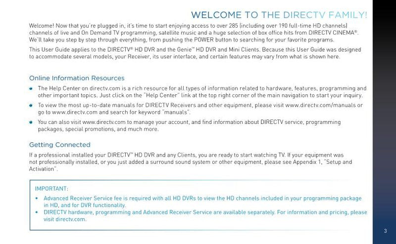 DirecTv HR44 Satellite Receiver Operating Manual