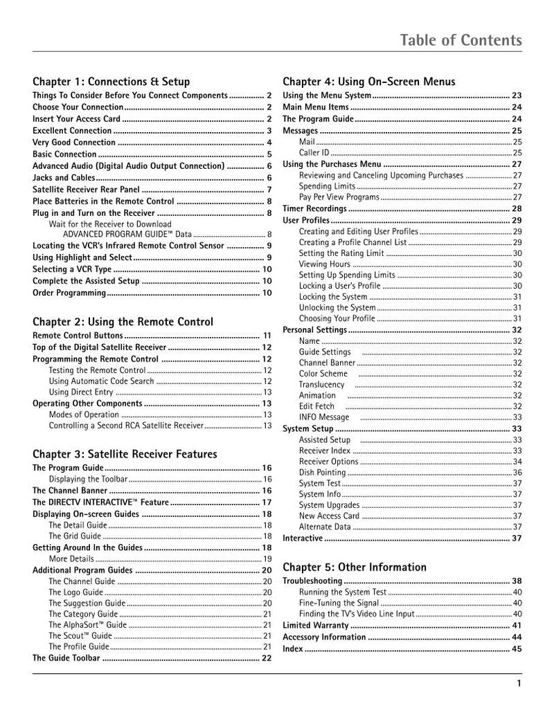 RCA DRD455RH DSM735RH OM TV Operating Manual