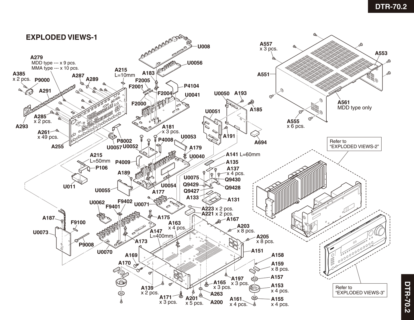 Integra DTR-70.2 AV Receiver Service Manual (Pages: 243)