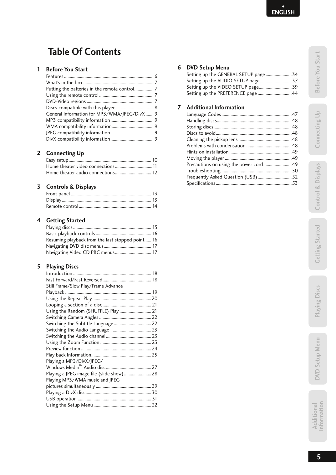 Marantz DV4003 DVD Player Owner/ User Manual (Pages: 54)