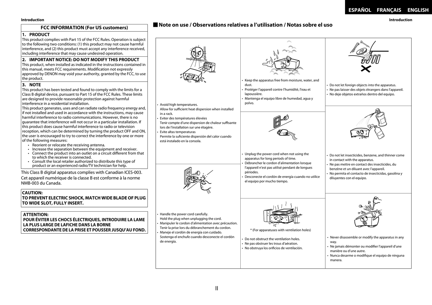 Denon DVD-2500BTCI Blu-Ray/ DVD Player Owner/ User Manual (Pages: 40)