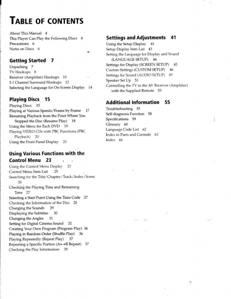 Sony DVPS530D DVPS533D DVD Player Operating Manual