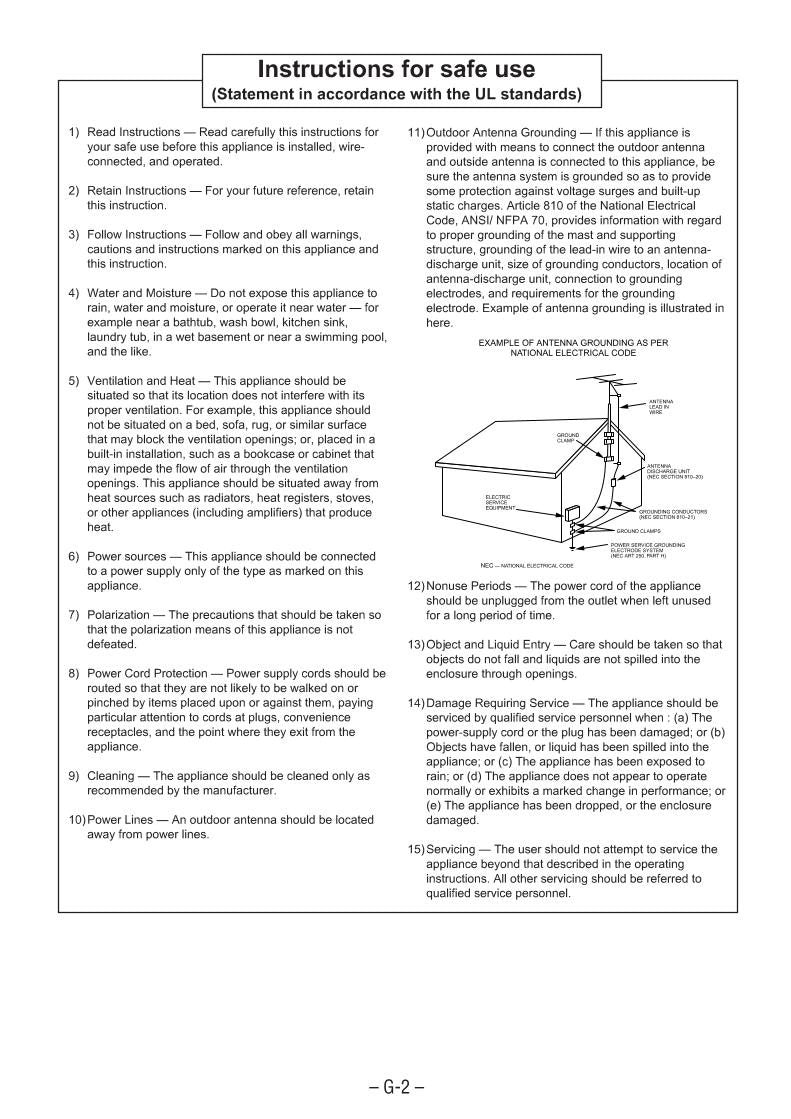 JVC FSP7 Audio System Operating Manual