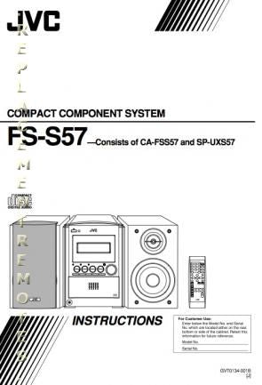 JVC FSS57 FSS57J Audio System Operating Manual