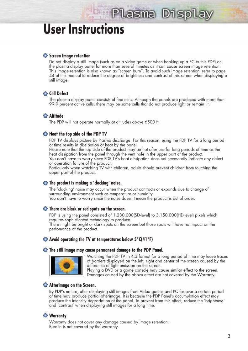 Samsung HPP4271 TV Operating Manual