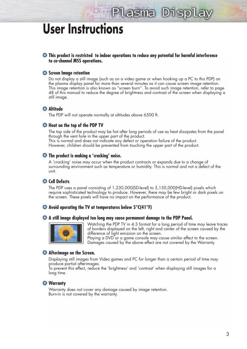 Samsung HPP5091 TV Operating Manual