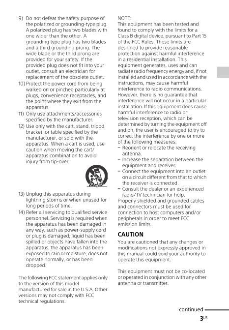 Sony SA-CT260 H - Component Sound Bar/Front Speaker Audio/Video Receiver Operating Manual