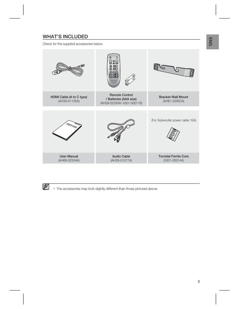 Samsung HWD550 HWD550/XZ HWD550/ZA Home Theater System Operating Manual